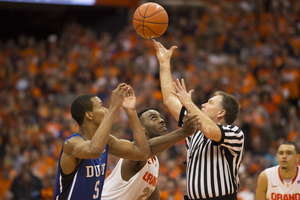 Rakeem Christmas dominated inside. He denied Jabari Parker four times, and blocked Rodney Hood's dunk attempt with 13 seconds left in overtime that would have given Duke the lead. 