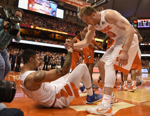 Syracuse veterans Michael Gbinije and Trevor Cooney combined for 19 points in the Orange's big win over Boston College Wednesday night.