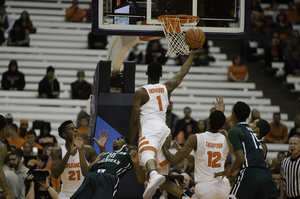 Frank Howard (1) helped lead an efficient Syracuse attack that racked up a season-high in assists. Howard finished with 11 assists himself. 