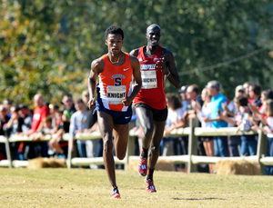 Syracuse’s men’s cross country team wins Northeast Regionals for a fifth straight season following first and second place finishes by Justyn Knight and Colin Bennie. This picture of Knight is from last season. 