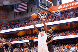 Chukwu corralled four offensive rebounds, putting together a strong performance Monday night. He finished just two blocks shy of a triple double.