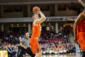 Buddy Boeheim rises up from beyond the arc.