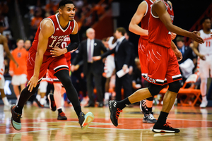 NC State defeated Syracuse 74-70 last year.