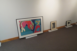 On Monday, work from “Days of Future Passed: Children in World Art” sat on the floor, waiting to be installed.
