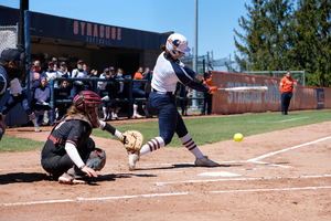 Syracuse players struck out 17 times between the two games in Saturday's doubleheader.