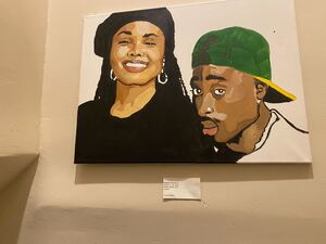 Rashad Mustafa Sr.’s painting “Poetic Justice,