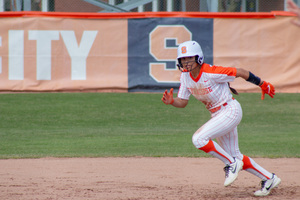 Angel Jasso stole three bases against Notre Dame, tying a career-high.