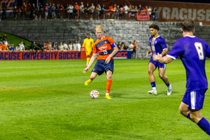 Buster Sjoberg's 23rd minute goal was all it took for Syracuse to defeat No. 13 North Carolina on the road. 