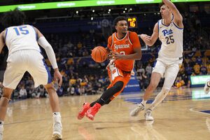 Syracuse led Pittsburgh by as much as 16 points in the first half but was outscored by 18 in the second half, leading to an 80-69 loss. 