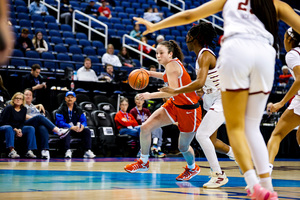 In the first round of the ACC Tournament against Boston College, Syracuse women's basketball shot 7-of-16 from 3, but it wasn’t enough to quell BC's comeback. 