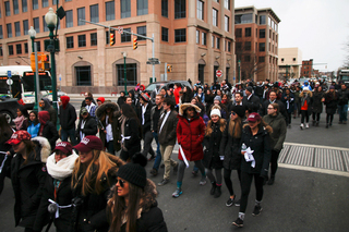 Hundreds of people gathered on Friday morning in a push to end domestic and sexual violence as part of Vera House's 23rd Annual White Ribbon Campaign.