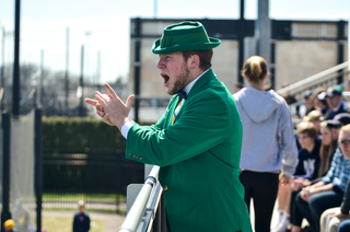 UND's mascot roamed the stands, pumping up the crowd.