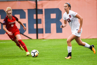 SU pushes the ball ahead, which Wheddon said led to offensive success. 