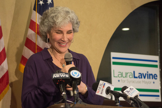 During her campaign, Lavine proposed blocking elected officials from awarding contracts, grants, loans or tax breaks to campaign donors for two years.