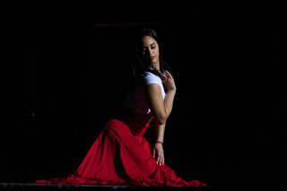 Santos Lopez performs a merengue dance, which originates in the Dominican Republic. She was among two contestants who danced as their talent — the other was Amaya Saintal, who performed a Haitian couples dance known as a kompa.